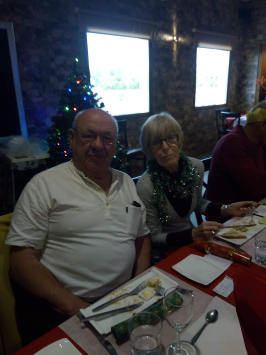 David and Pat at the group Christmas lunch