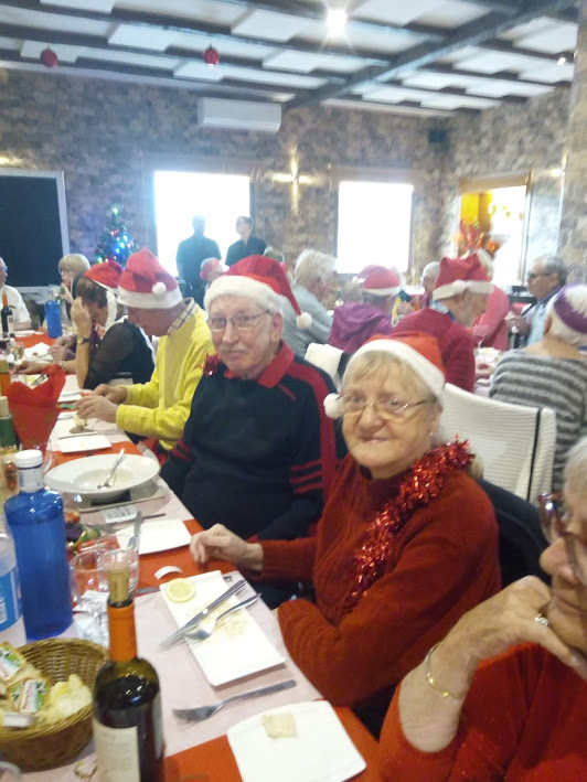 Andy and Eve enjoying their Christmas lunch