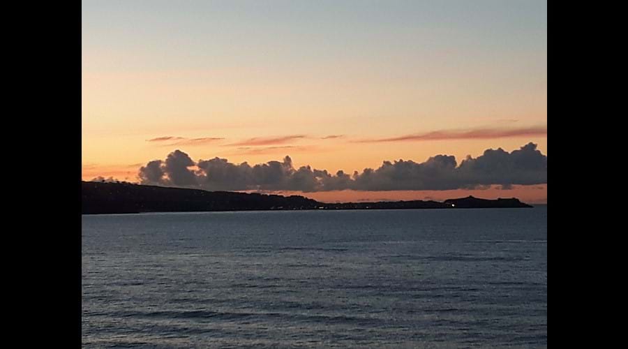 Sunset looking towards St Ives from the Towans