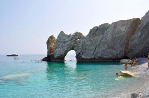Lalaria beach Siathos (by water-taxi) - famous marble pebbles