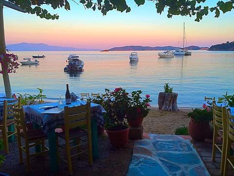 Sklithri bay and beach Skiathos - from taverna