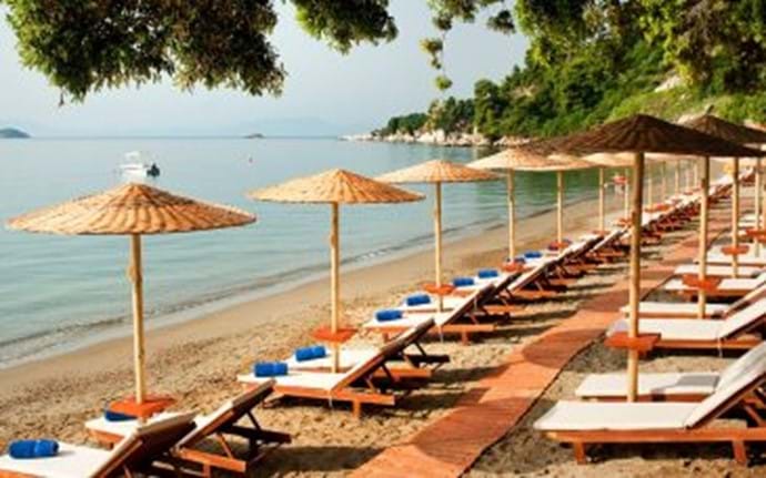 Skiathos - Vassilias beach, 5 min drive below Orchard Villa