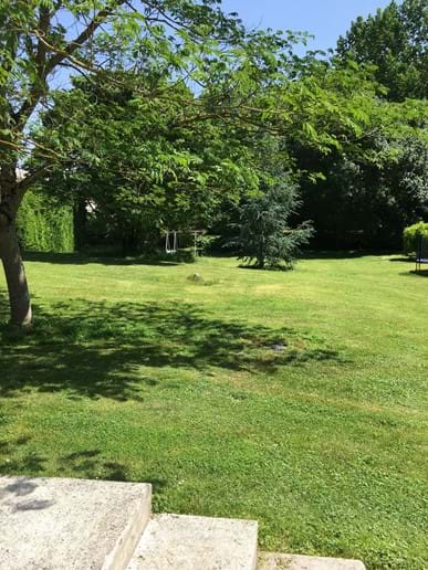 Large garden with private BBQ area