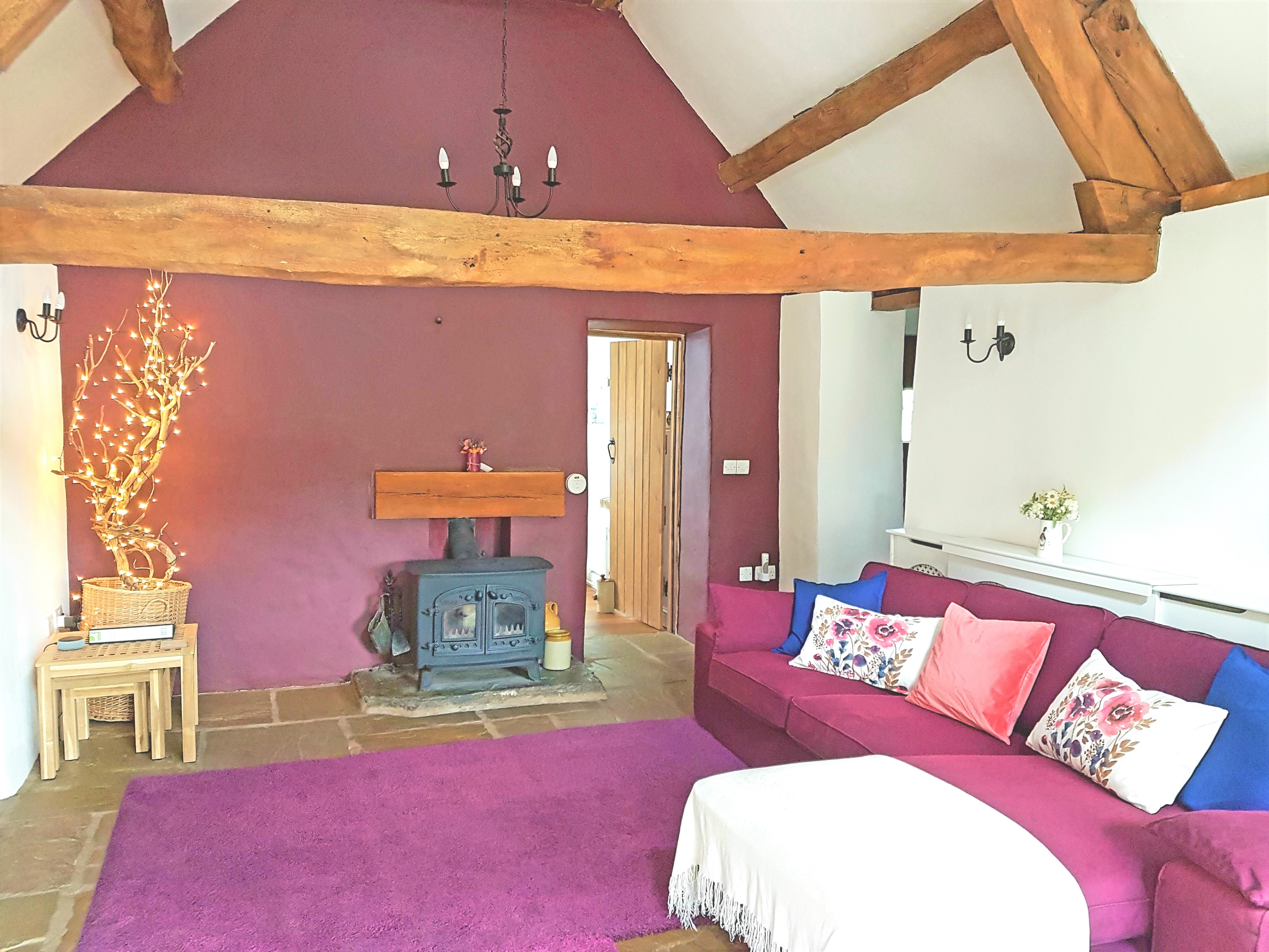 A large basket of logs is provided between October and April.