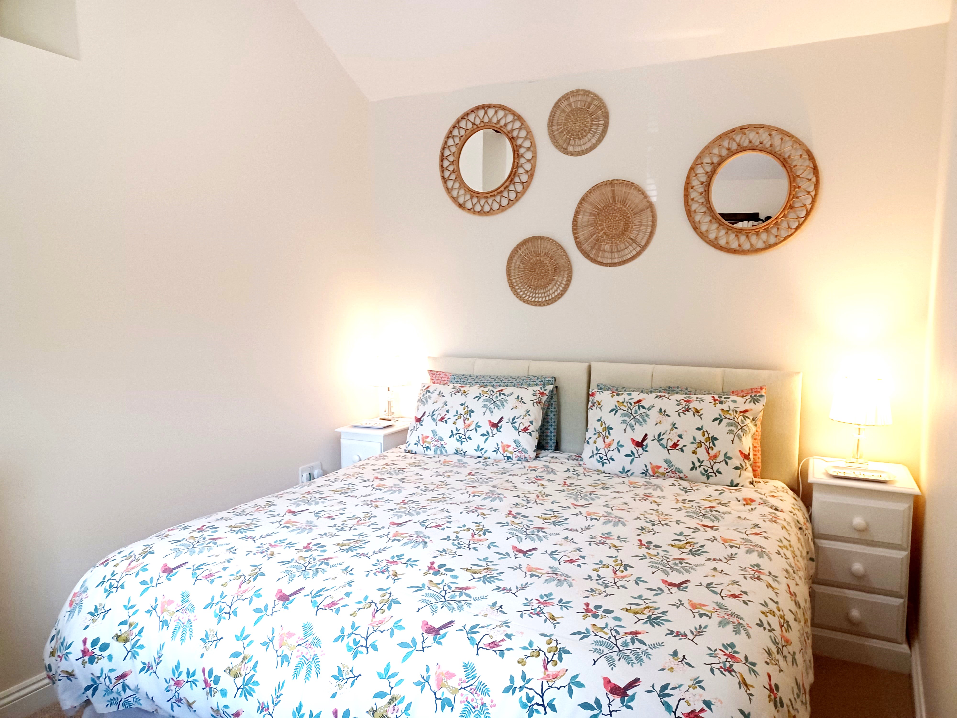 The twin bedroom can be configured as a Super King size bed if desired.