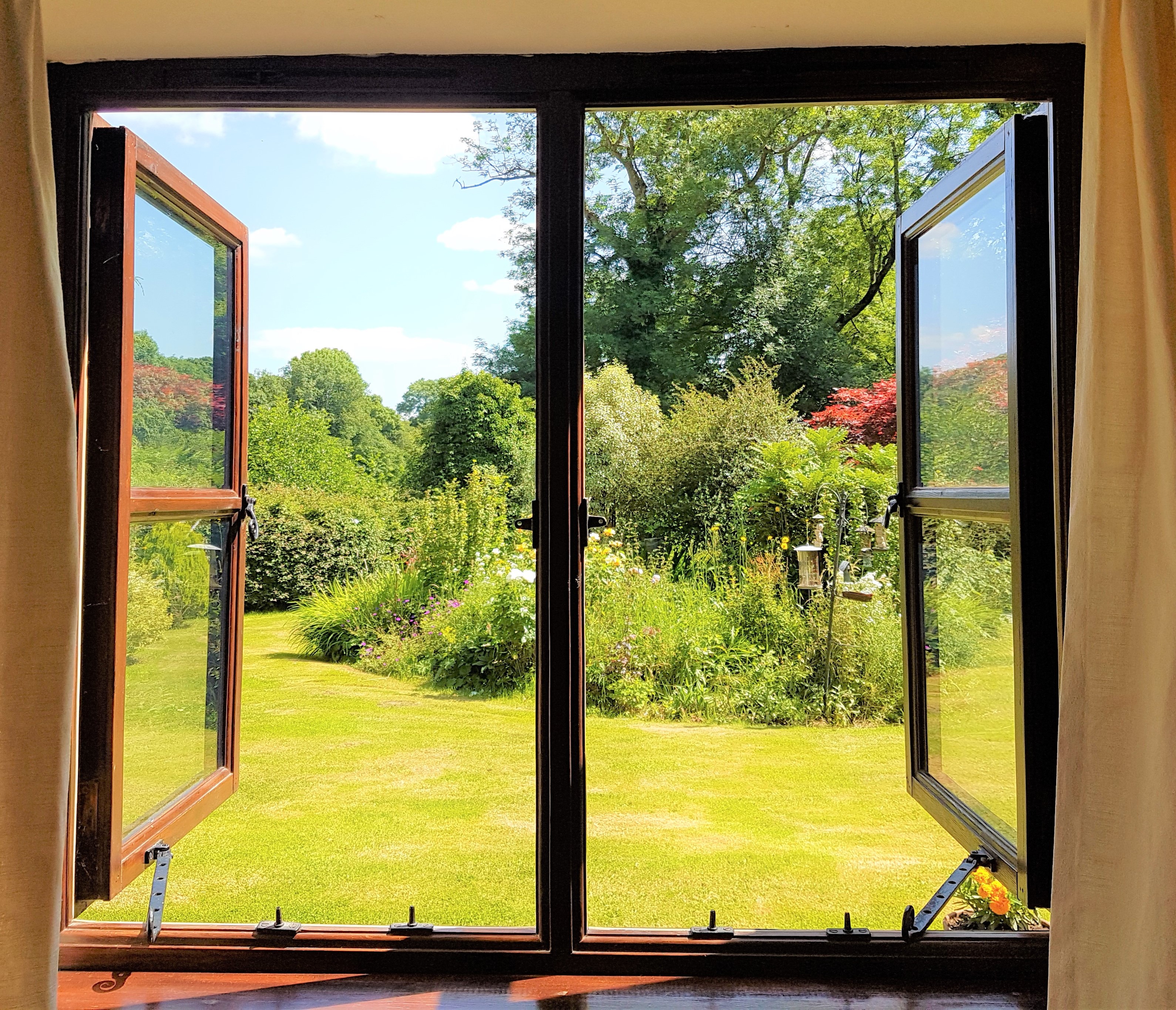 The view from one of the bedroom windows.