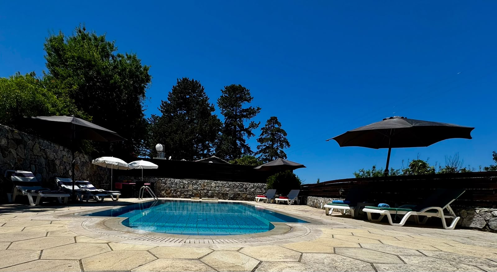 Pool Terrace - from the Roman End of the Pool 