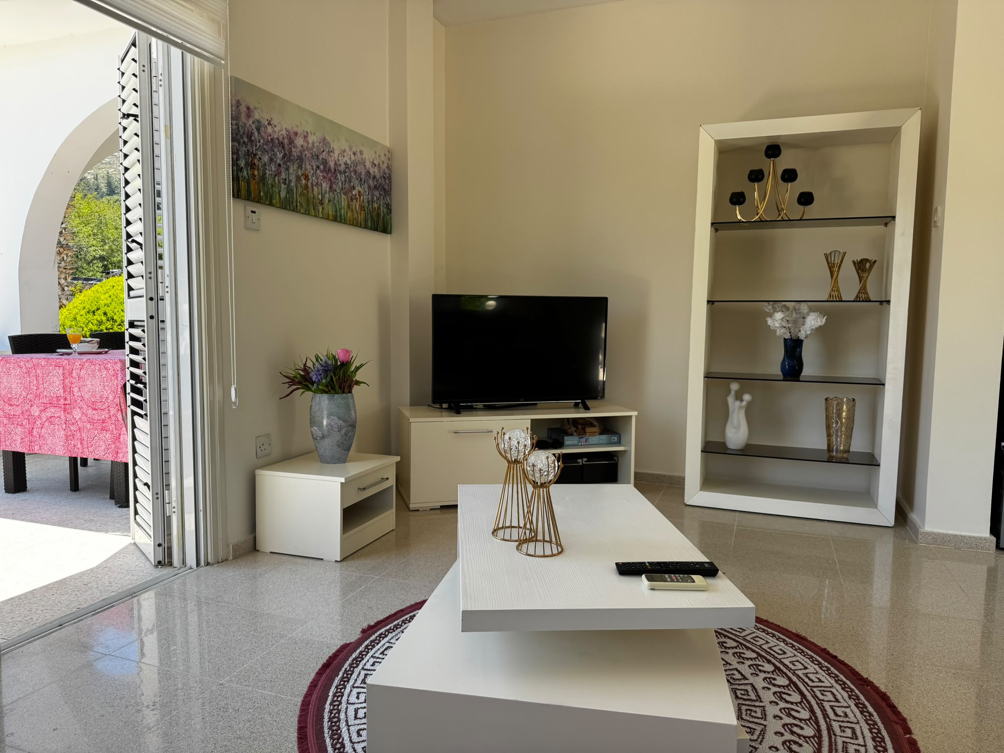 Living Area - with doors open to the front terrace