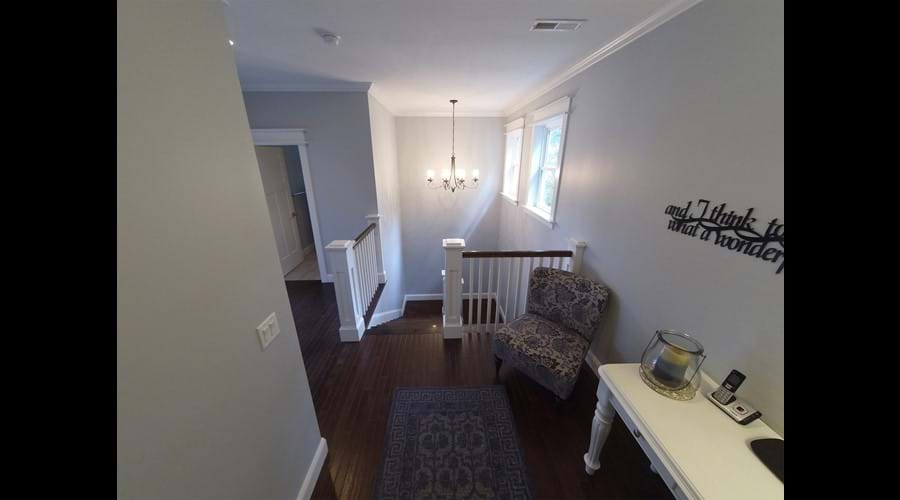 upstairs hallway looking at staircase
