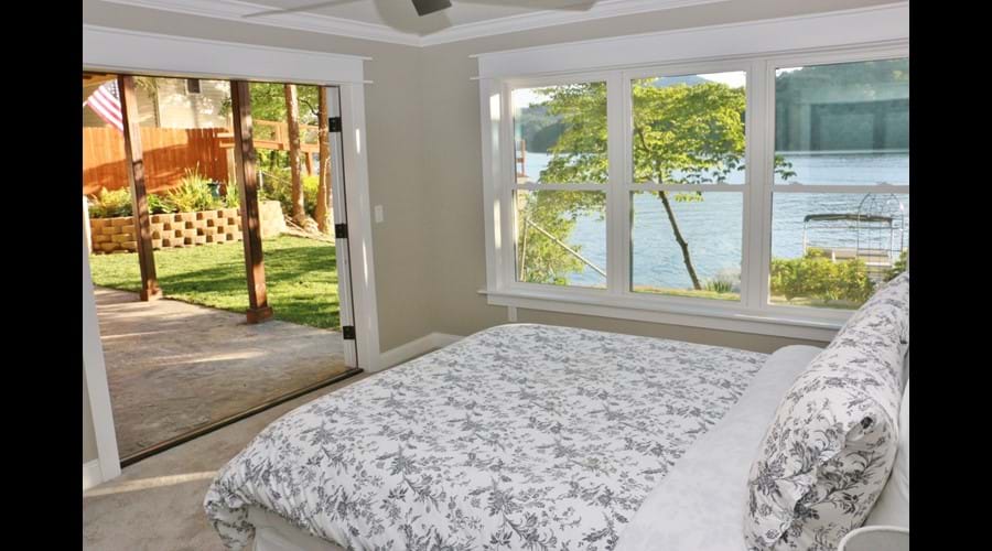 Lake and garden view from Bedroom 5