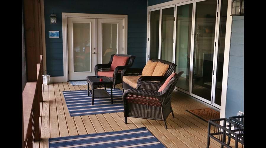 Main floor deck and screen porch
