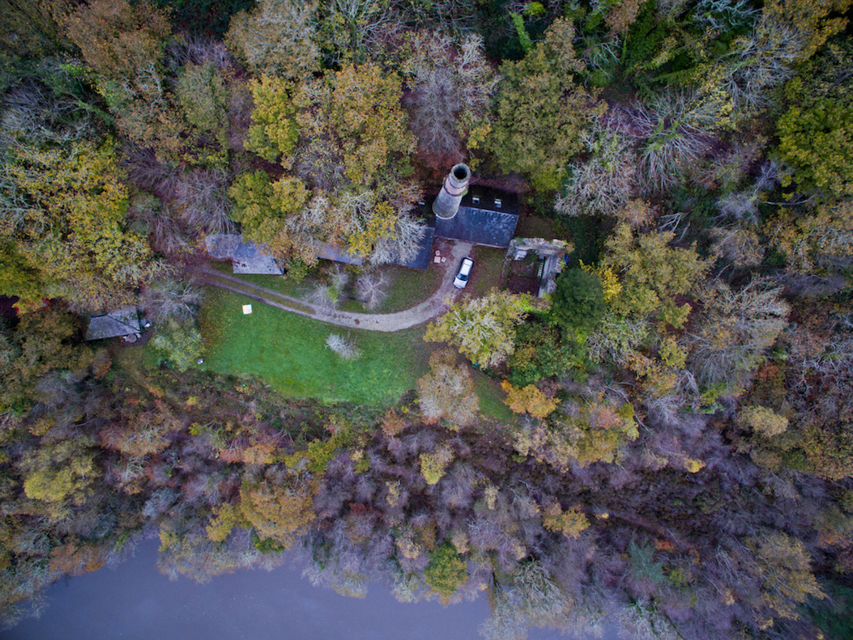 Autumnal drone shot