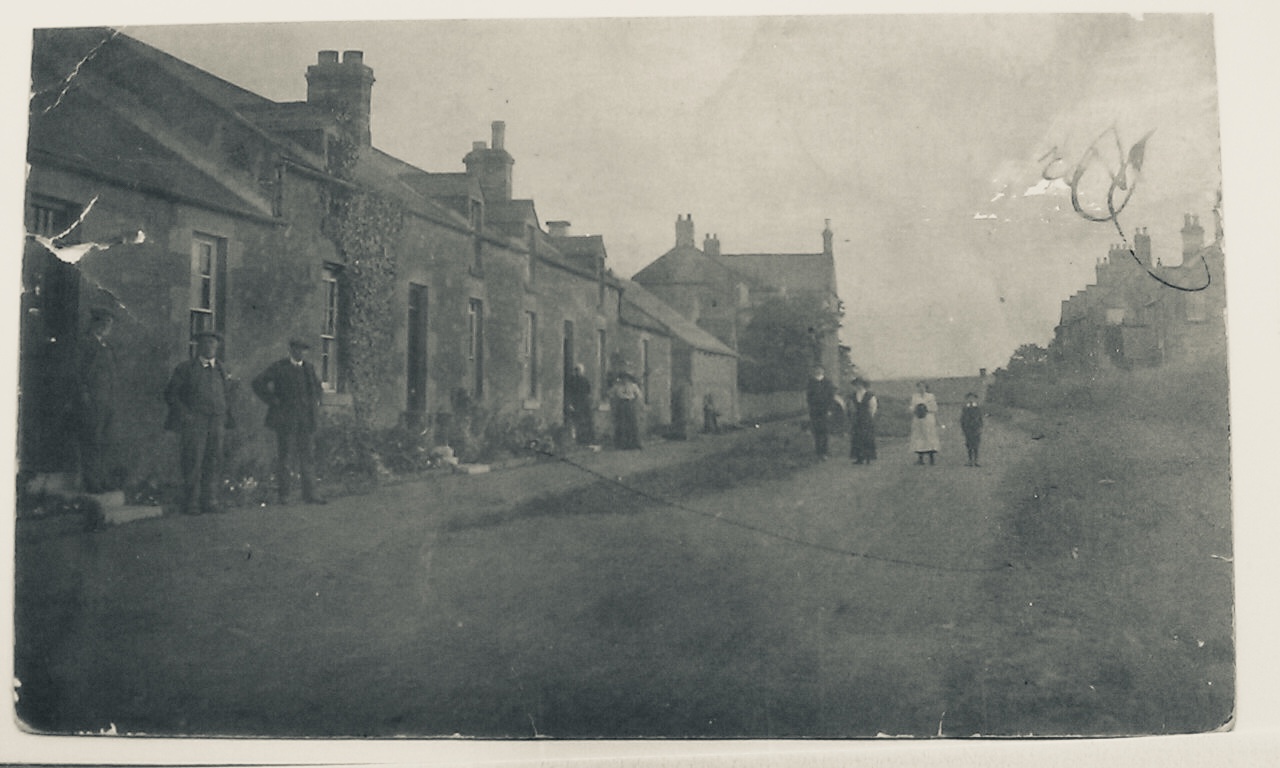 Blue Row, built in the 1850s - Mary’s Cottage is shown on the left of the photograph