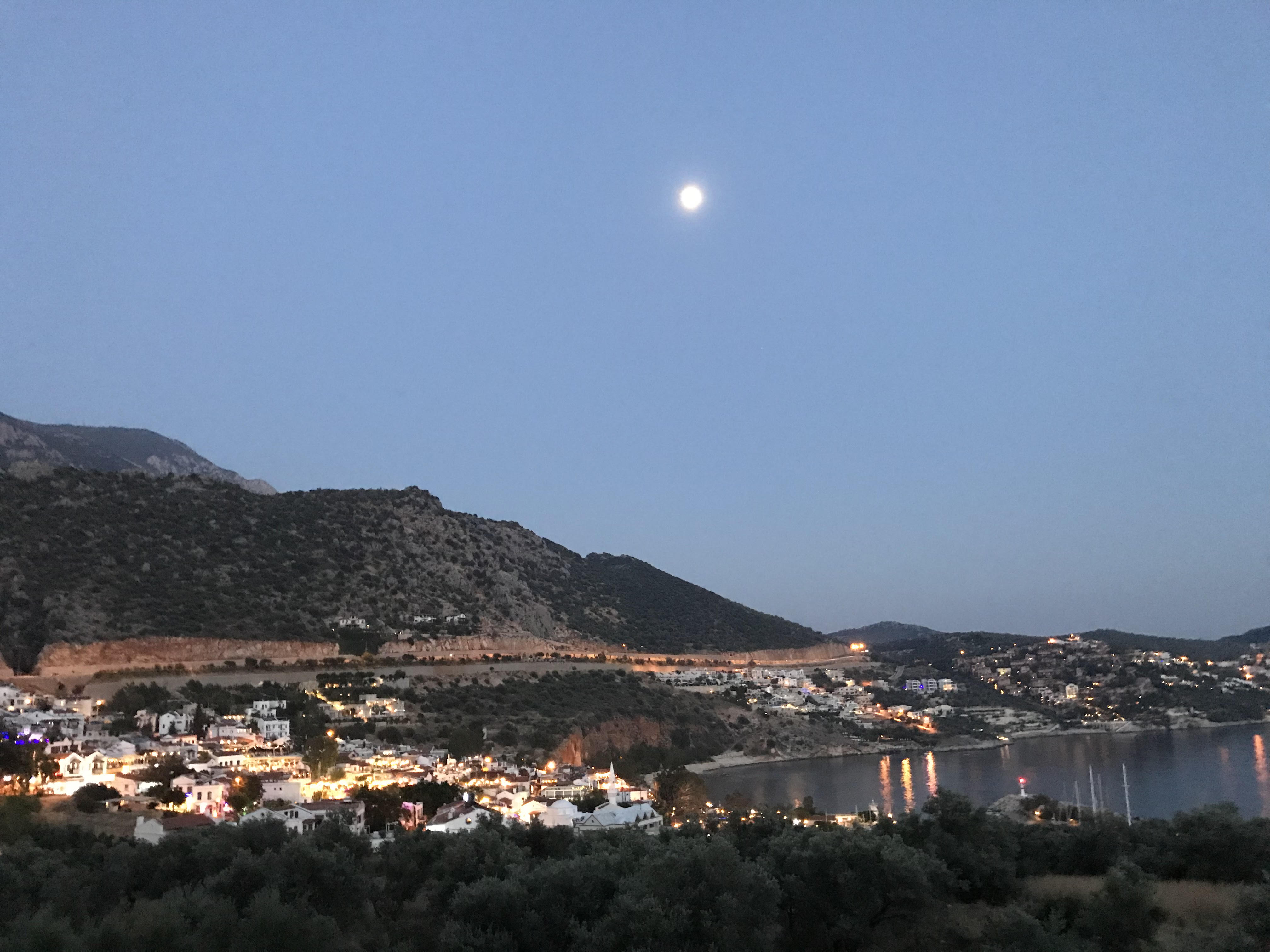 Kalkan by Night - View from the Balcony