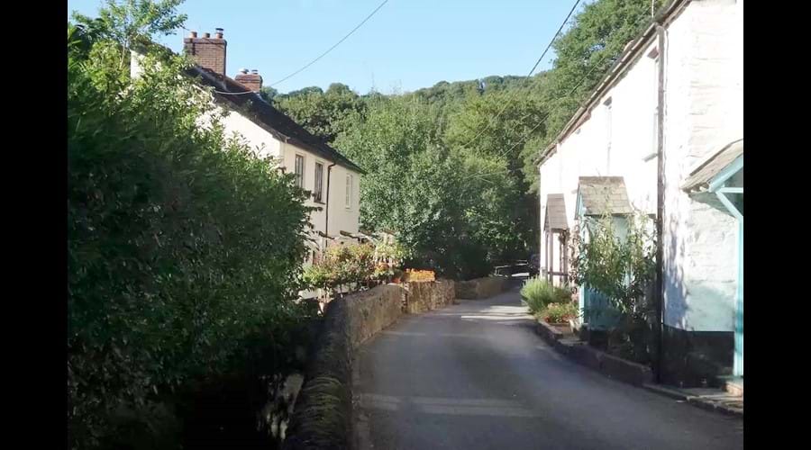 short walk along the mill stream to the shops