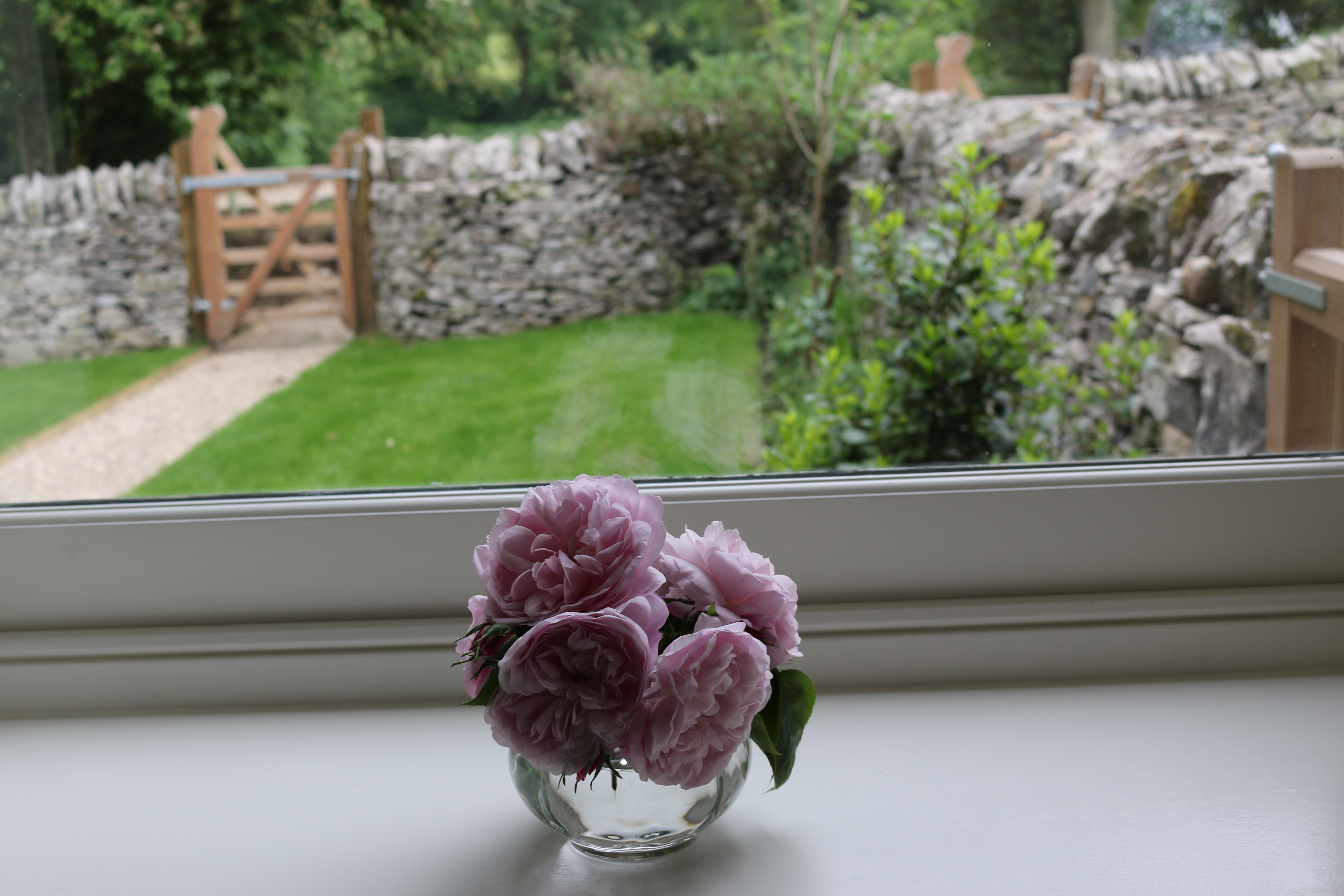 Fresh flowers and garden views from both bedrooms