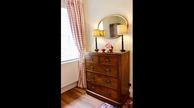 The second bedroom - with garden views
