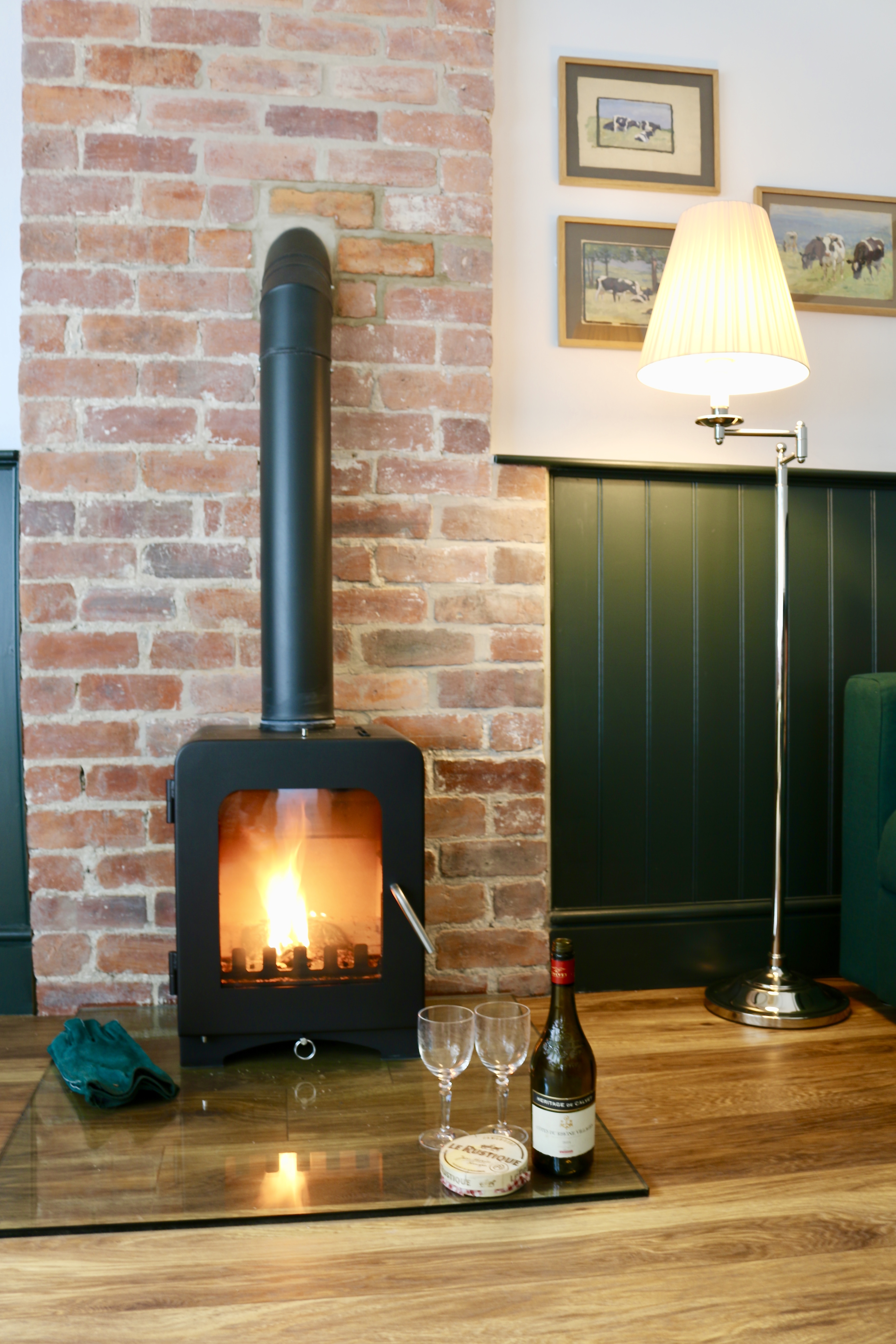 Cosy log-burner for cooler evenings