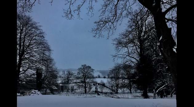 A winter scene from the Coach House