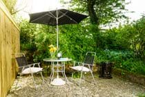 Al Fresco dining at Rose Cottage