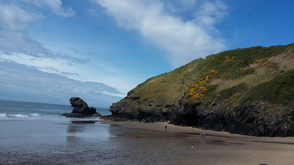 Carreg Bica at Llangrannog Beach