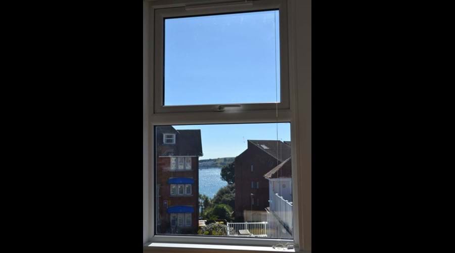 View out to Swanage Pier
