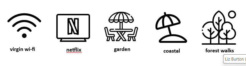 holiday cottage icons