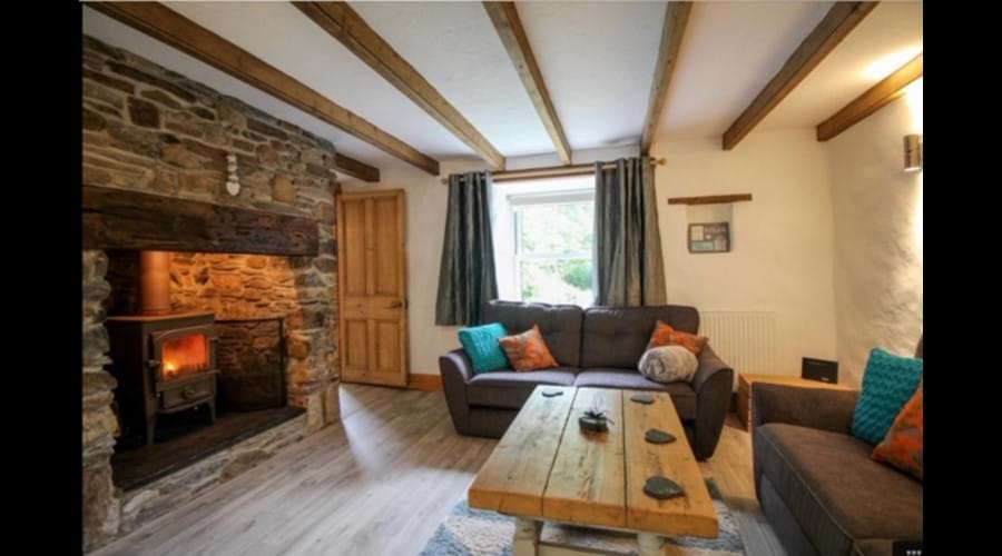 Cozy up by the fire.