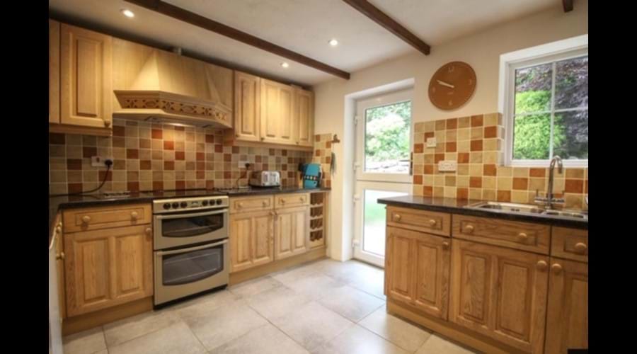 Modern kitchen with detailed finish.