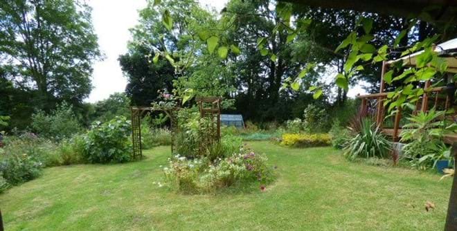 View across the gardens