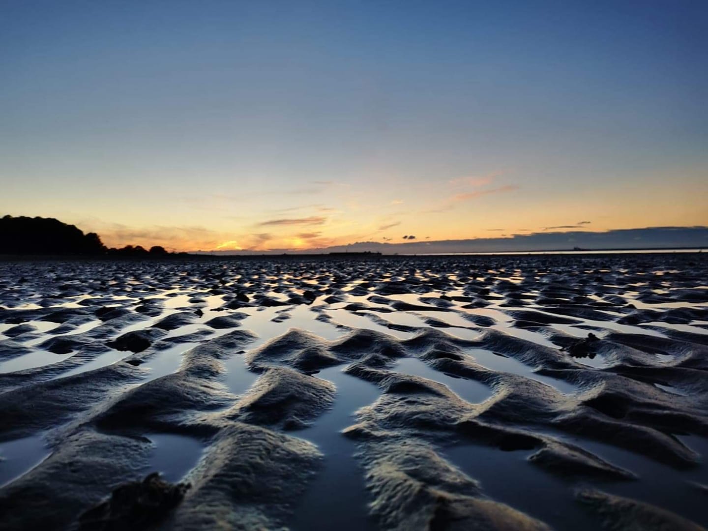 Appley beach at sunset