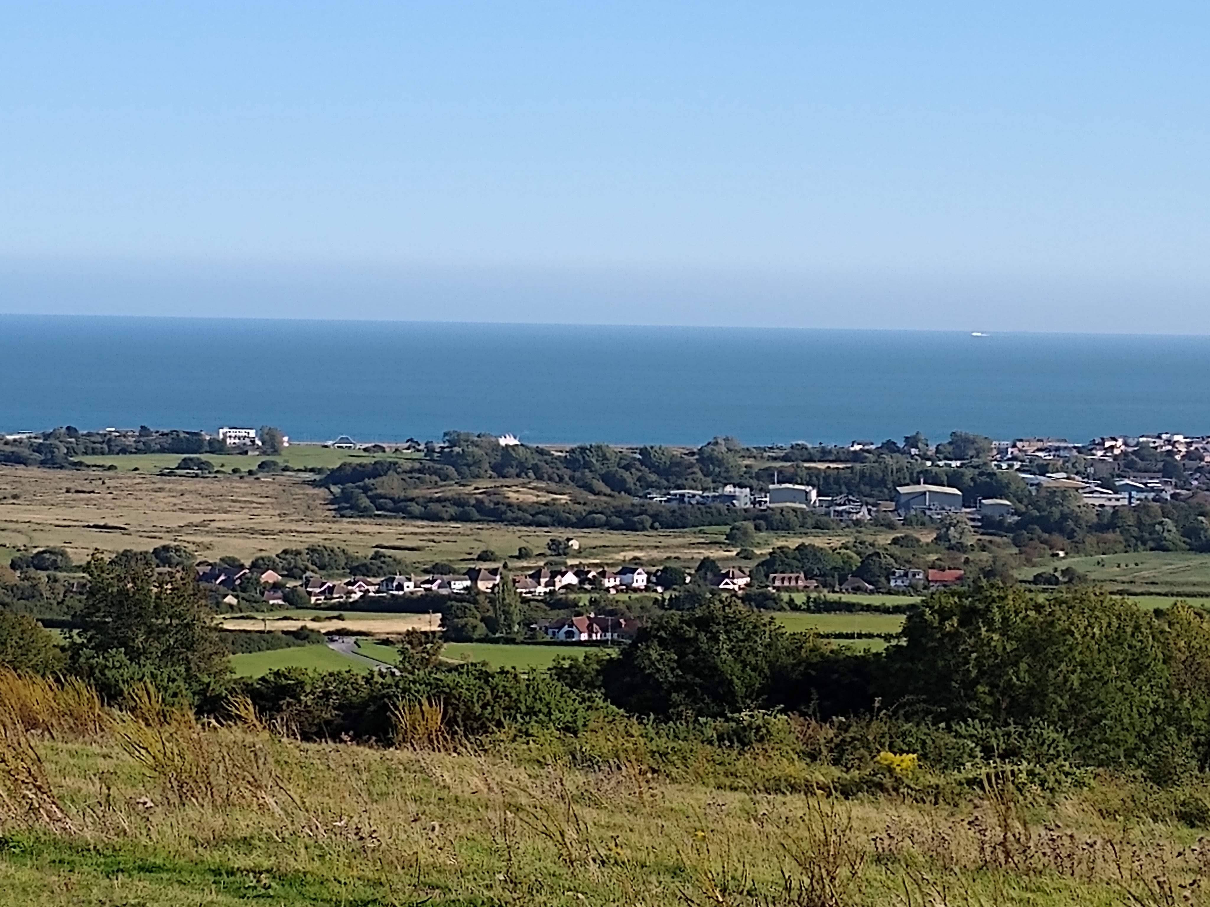 Views across the downs towards Bembridge