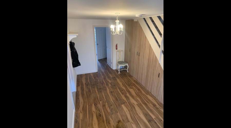 Hallway - big enough to store bikes, buggies or dog crates