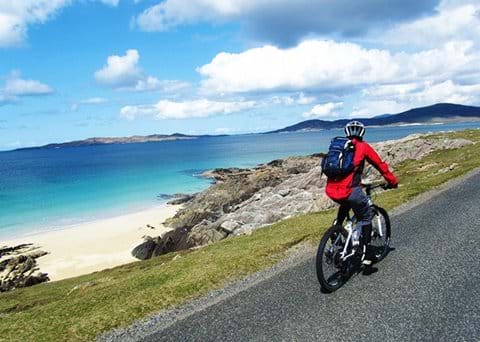 Cycle along The Hebridean Way nr Otter Bay Pods
