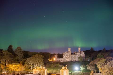 Lews Castle And The Aurora Borialis (The Northern Lights)