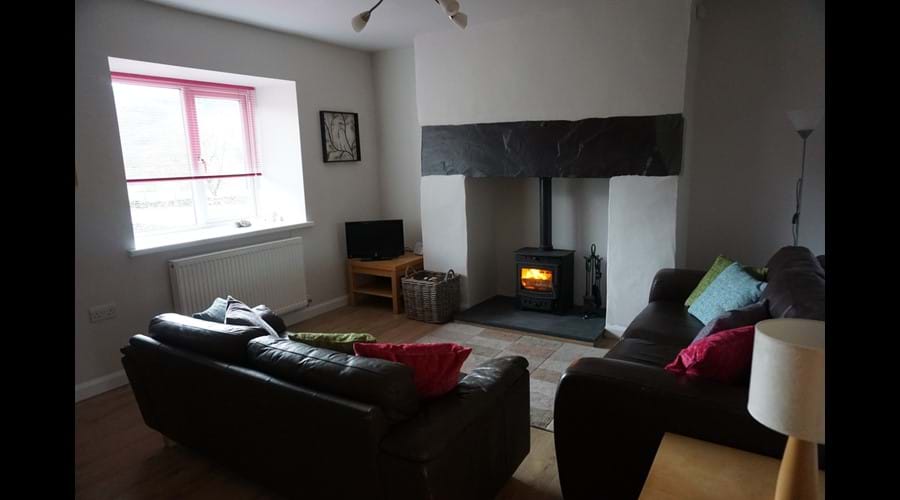 Cosy lounge with view across to Moel Siabod