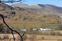 Llugwy Terrace with Carneddau behind