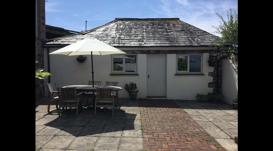 Games room and west facing patio