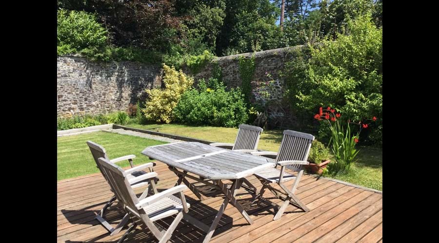 Walled garden and decking area