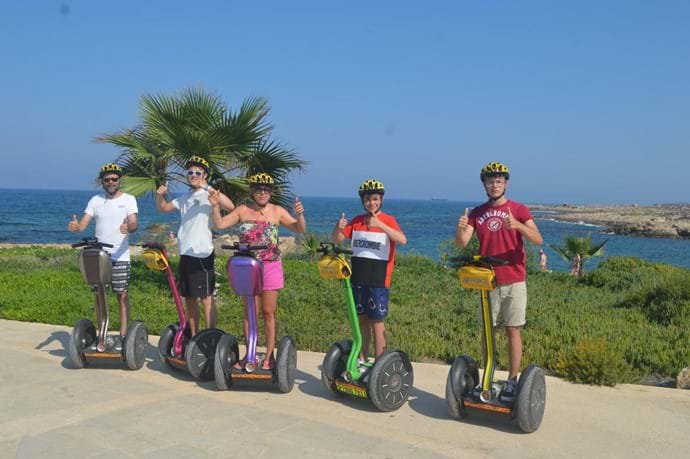 Family segway day out sightseeing in Pathos.