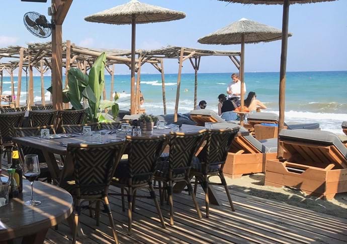Beach waiter service, luxury sun loungers and a superb restaurant.