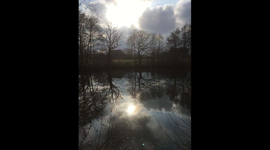 Sunset on lake