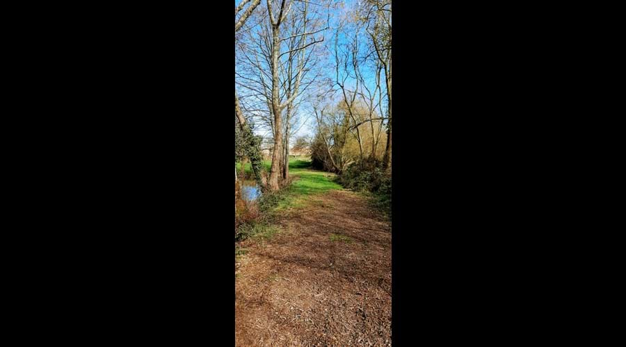 Walkway around lake