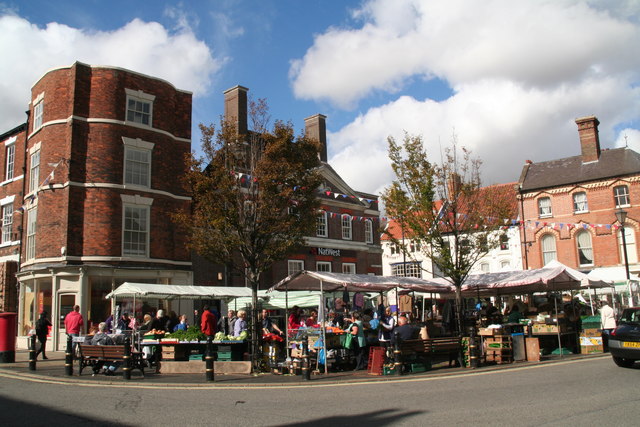 Louth town centre on market day.