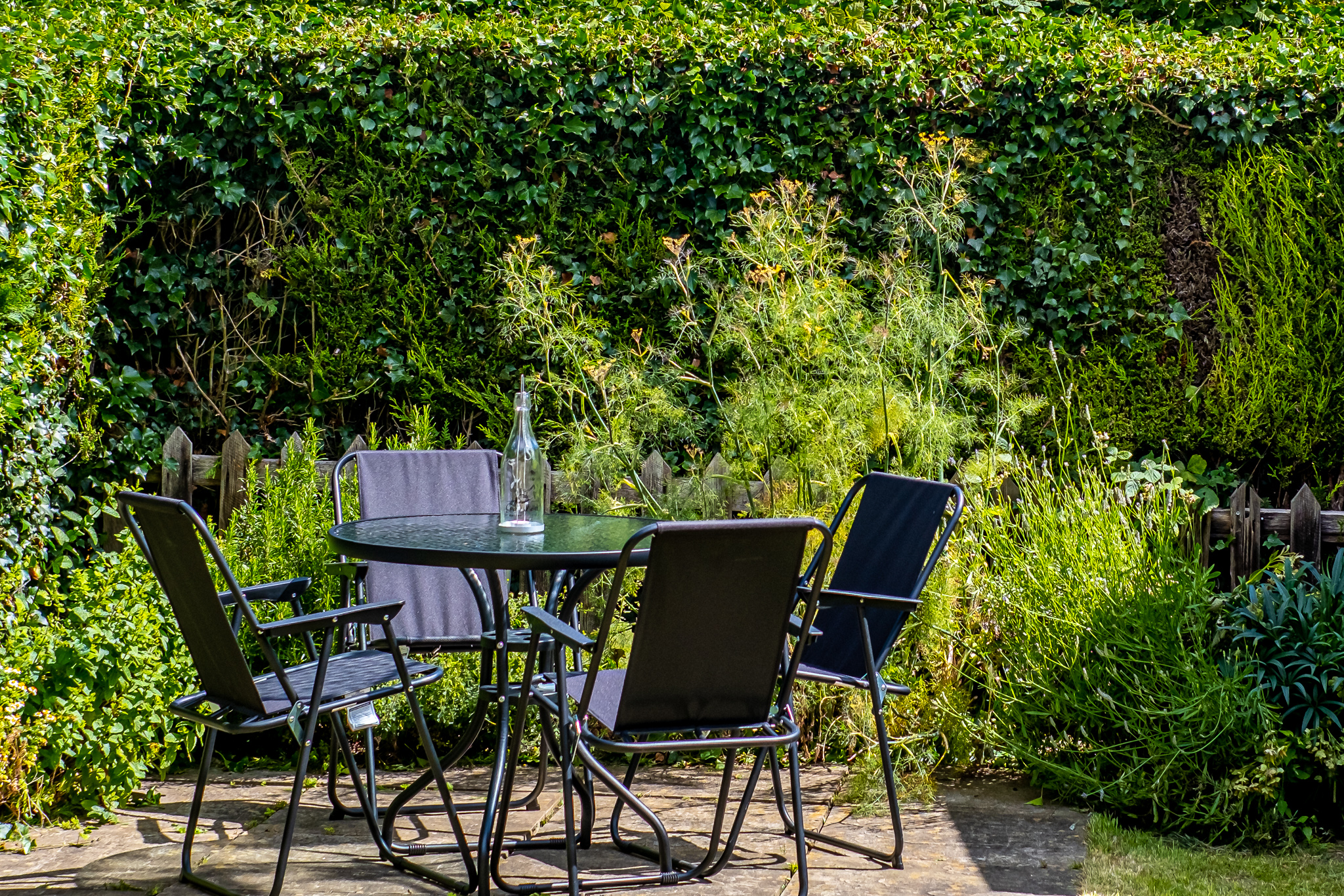 Garden dining area.