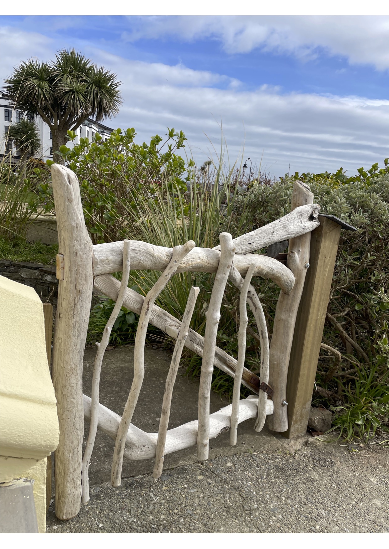 Driftwood garden gate