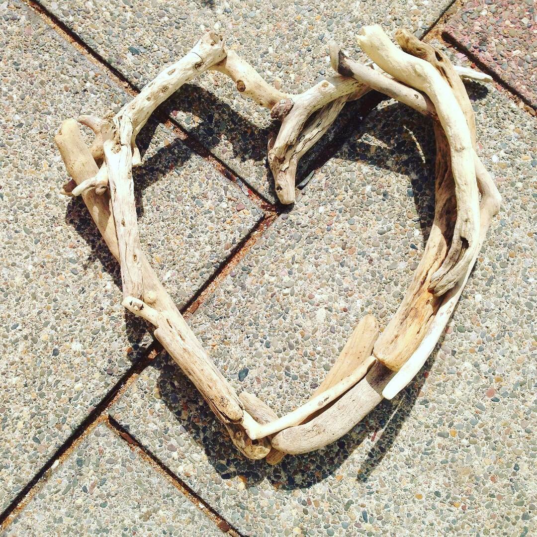 Driftwood heart