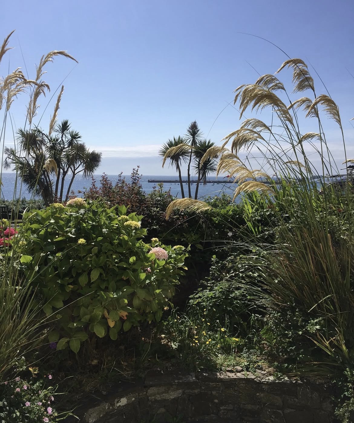 Sea views from the patio garden