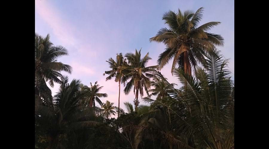 Relaxing whilst sitting on the private deck & watch the skies change colour.
