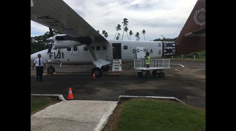 Fiji Link arrival at Savusavu Airport.